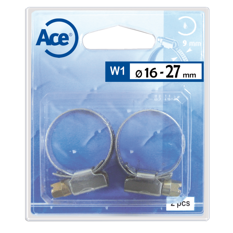 Blister 2 colliers bande pleine W1 – B9 16-27