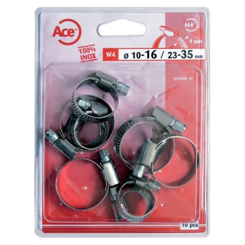 Assortiment 10 colliers bande pleine 9 mm W4