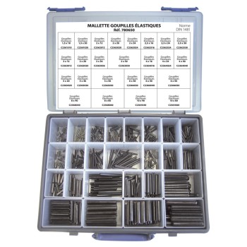  Mallette goupilles élastiques 410pcs
