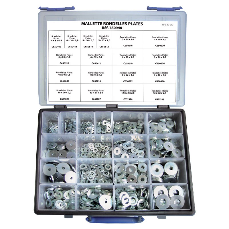 Mallette rondelles plates 725pcs