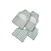 Jeu de 4 tapis auto PVC effet métallisé - Gris