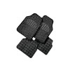 Jeu de 4 tapis auto PVC effet métallisé - Noir
