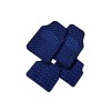 Jeu de 4 tapis auto PVC effet métallisé - Carbon bleu