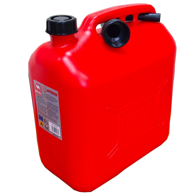 Jerrican plastique rouge 20L