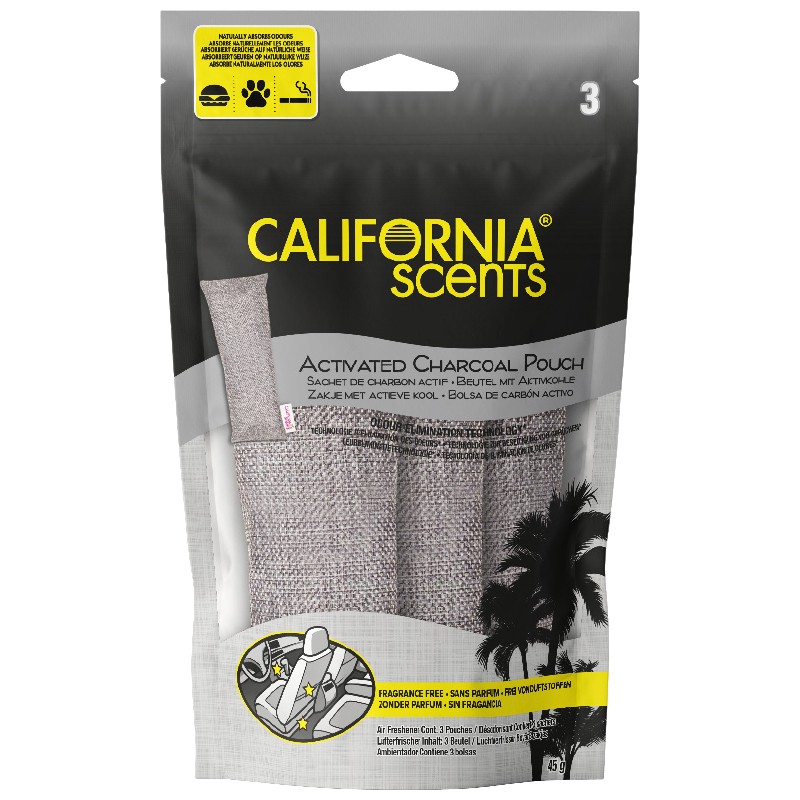  CALIFORNIA SCENTS 3 Sachets charbon anti-odeur