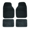 Jeu 4 tapis moquette noirs universels