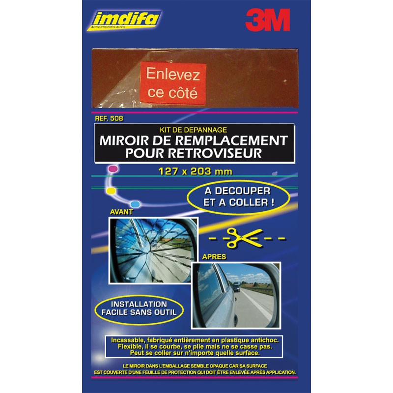Miroir rétroviseur adhésif à découper