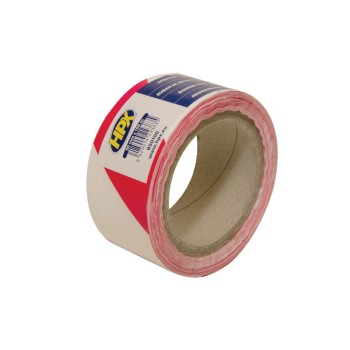 Ruban de signalisation rouge/blanc 50mm x 100m