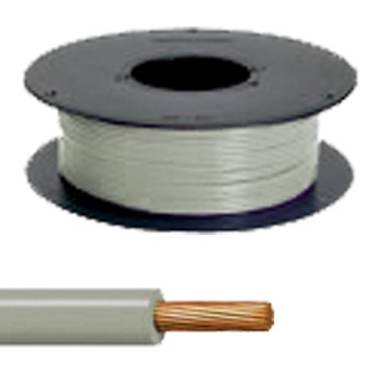 Bobine 25m cable monoconducteur 1mm2 Gris