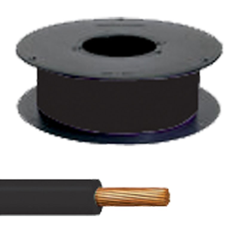 Bobine 25m cable monoconducteur 1mm2 Noir