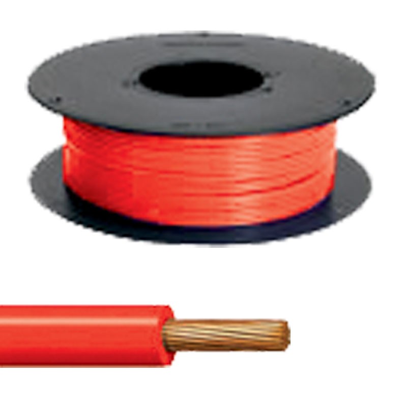 Bobine 25m cable monoconducteur 4mm2 Rouge