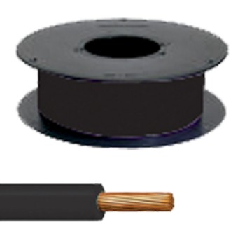 Bobine 25m cable monoconducteur 6mm2 Noir