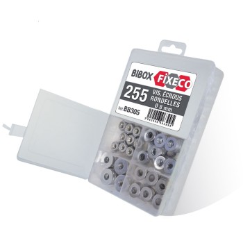 Bibox 255 pcs vis/boulon/rond diam 8