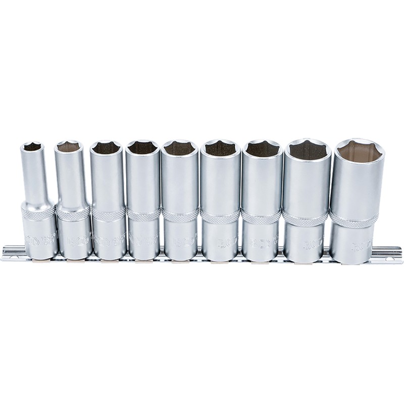 Jeu de douilles 6 pans 12.5mm 10-24mm 9 pièces