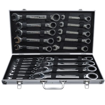 Jeu de clés mixtes à cliquet 6-32mm 22 pièces