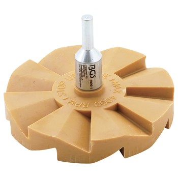 Disque gomme lamelé avec axe diamètre 9 cm