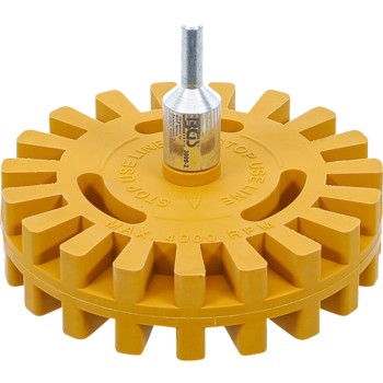 Disque gomme lamelé avec axe diamètre 10 cm