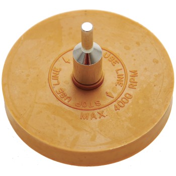 Disque gomme avec axe diamètre 9 cm