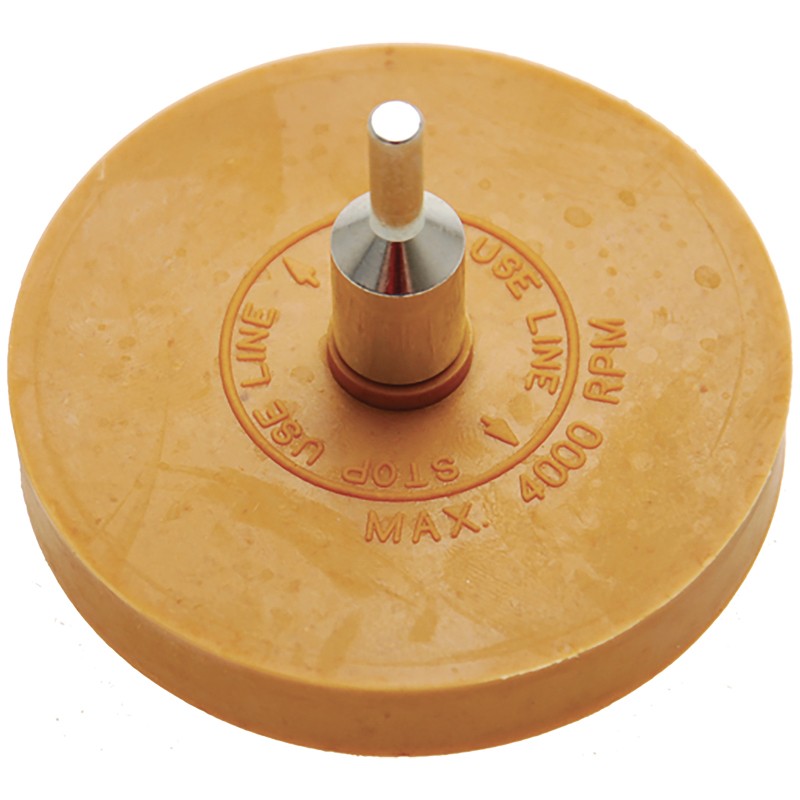 Disque gomme avec axe diamètre 9 cm