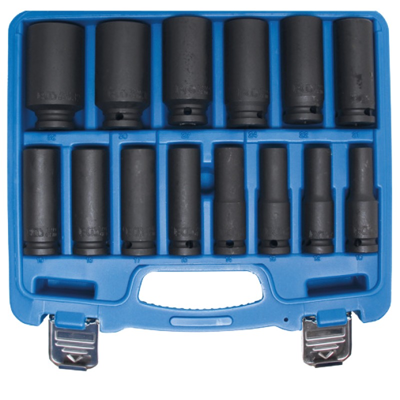 Jeu de douilles à choc 6 pans 10-32mm 14 pièces