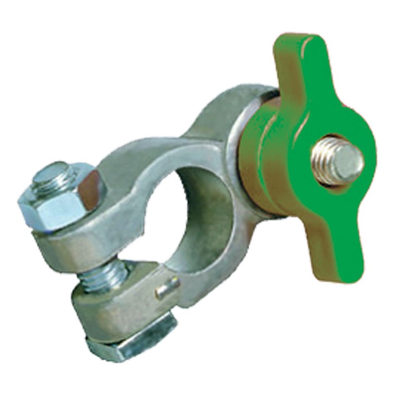 Robinet coupe batterie papillon vert -