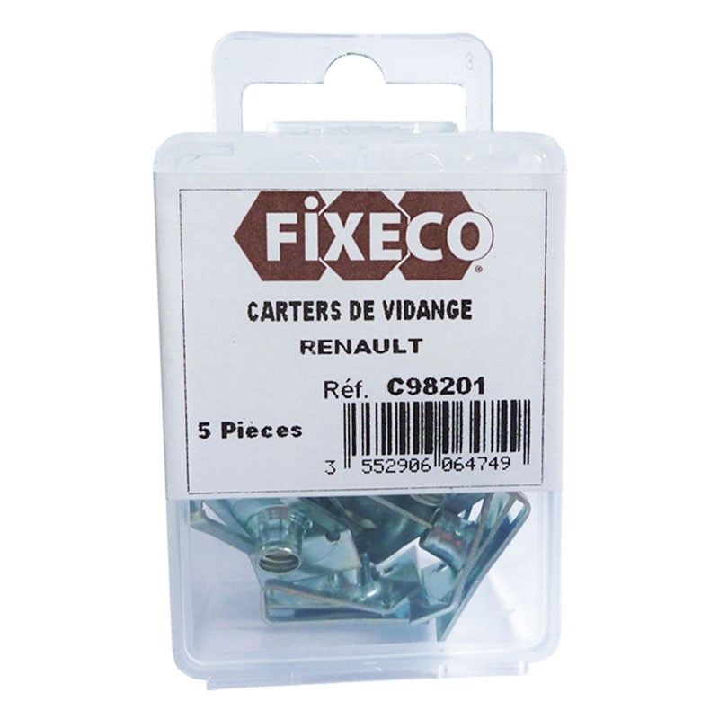Blister 5 fixations carter vidange Renault