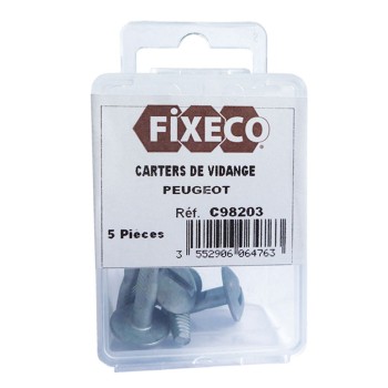 Blister 5 fixations carter vidange Peugeot 5mm