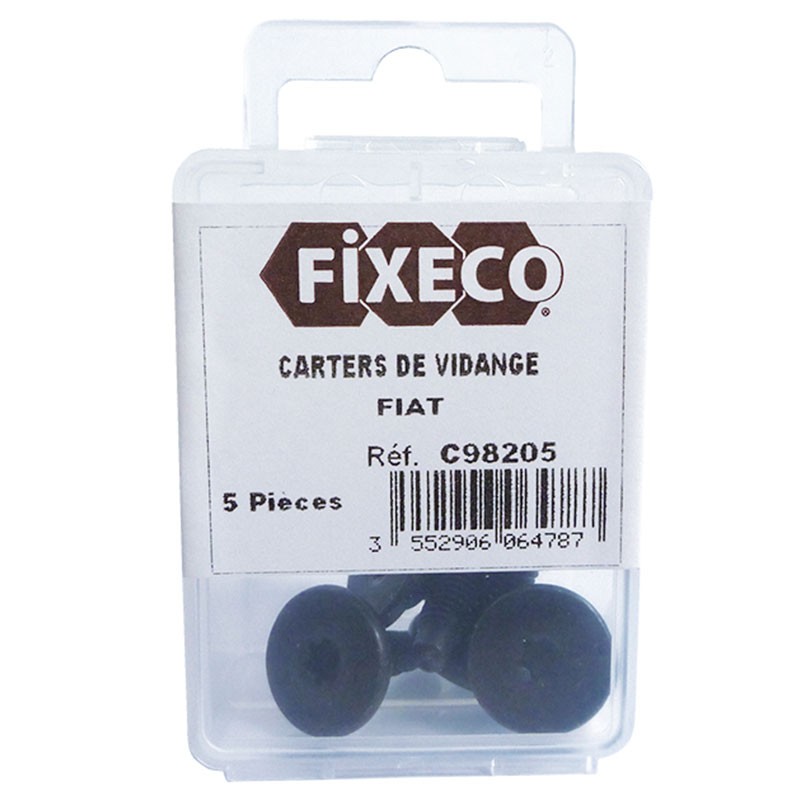 Coque 5 fixations carters vidange Fiat 6mm