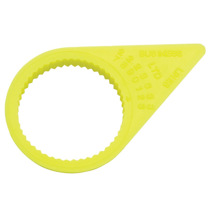 Sachet 100 indicateurs flèche basse jaune 24mm