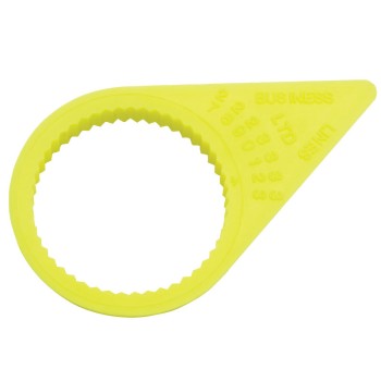 Sachet 100 indicateurs flèche basse jaune 30mm