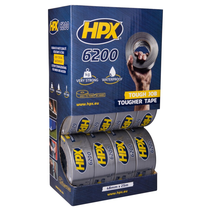 Présentoir 12 rubans argents toile américaine 25m