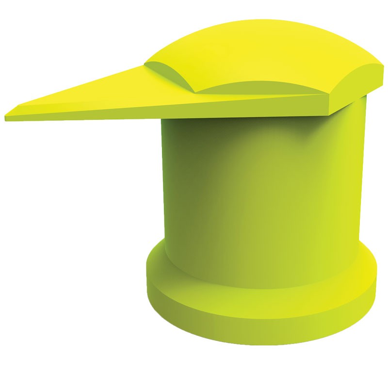 Sachet 50 flèche haute Jaune 33mm