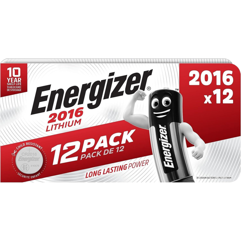 Blister de 12 piles lithium CR2016