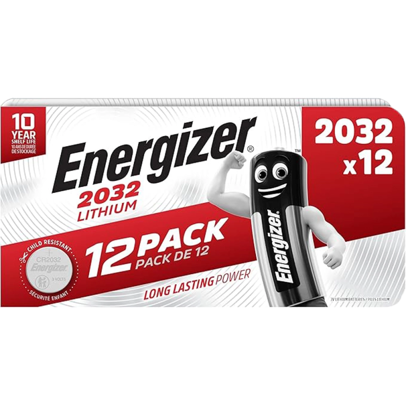 Blister de 12 piles lithium CR2032