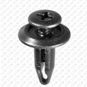 Blister 4 rivets plastique Ø 6.5mm