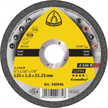  A646R SUPRA Disque à tronconner 115 x 1.6 x 22.23
