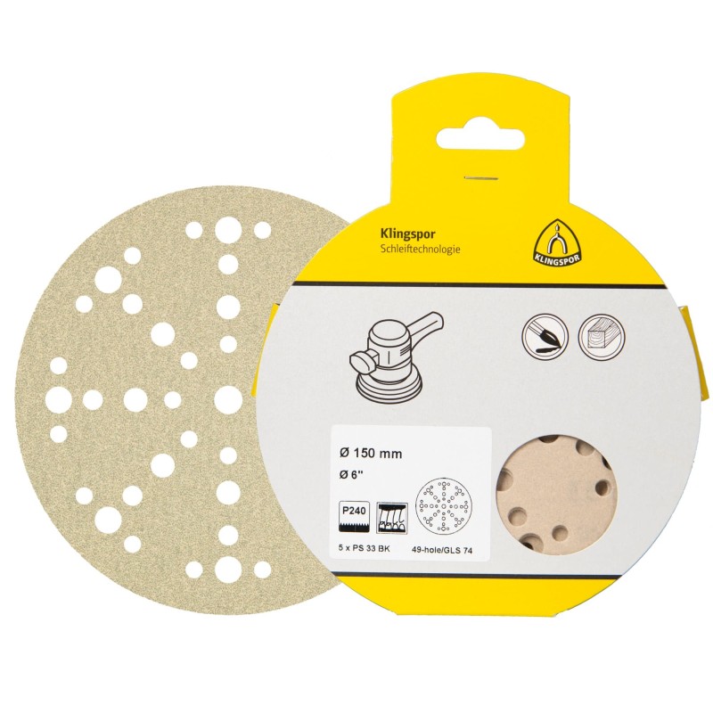  PS33CK - 5 Disques Auto Agrippants Ø125 Grain 60