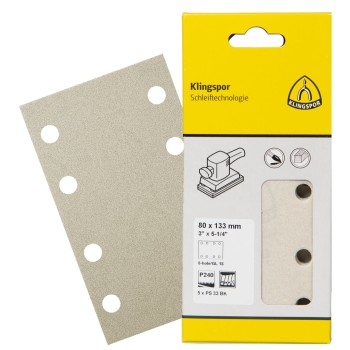  PS33BK - 5 Feuilles abrasives 80 x 133 Grain 180
