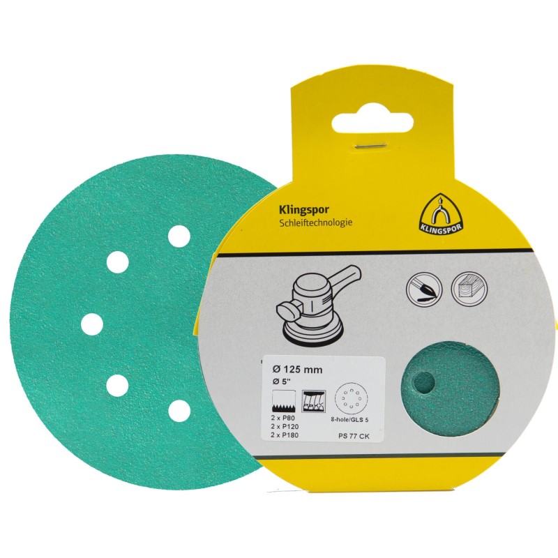 PS77CK - 6 Disques Auto Agrippants Ø150 Grain 80-120-180