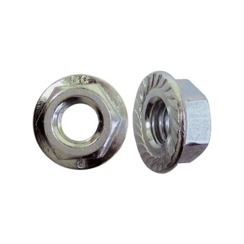 Blister 5 écrous 6 pans cranté M12