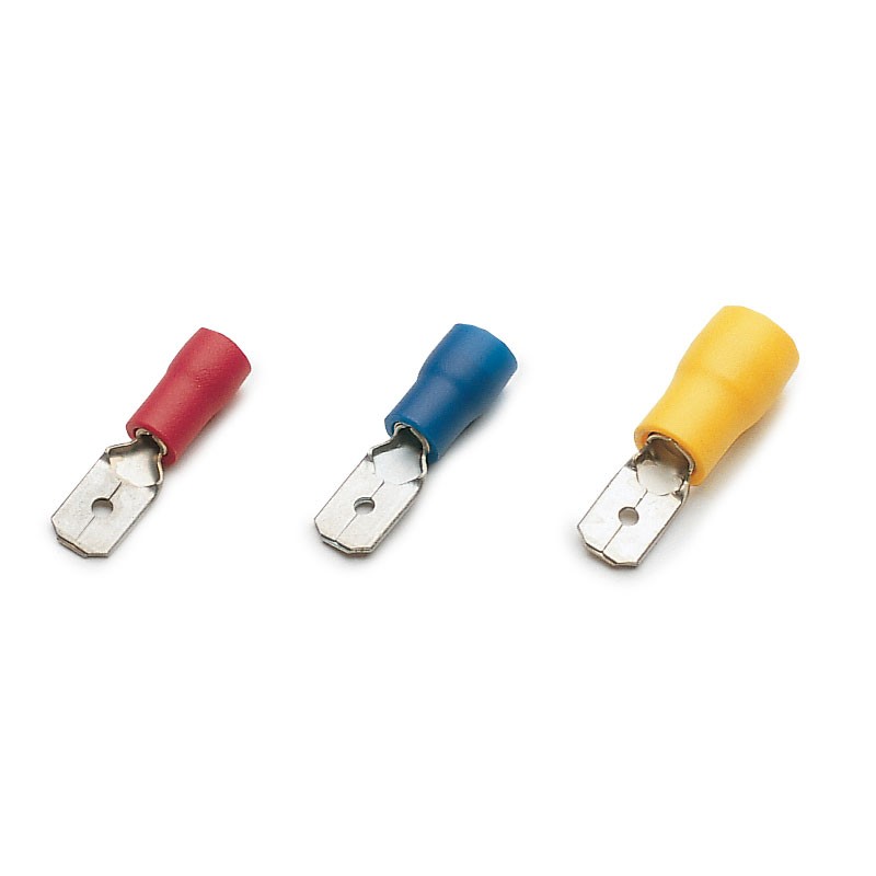 Blister 10 lang. pré-isolées renforcé bleues D2.8x0.8