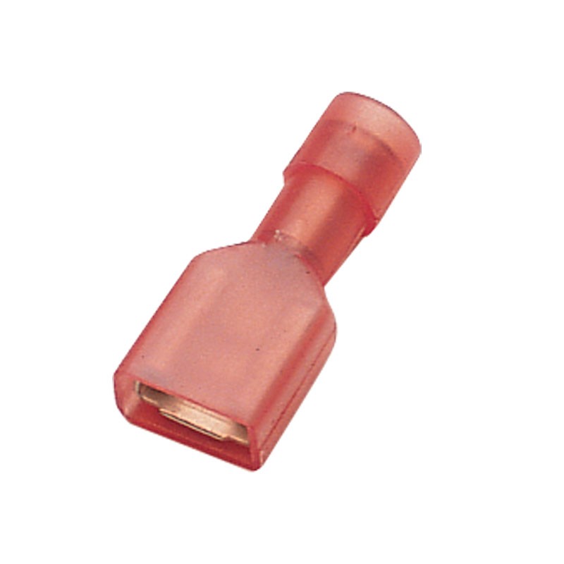 Blister 6 clips isolés ren. nylon rouges Ø 6.4x0.8