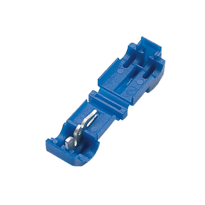 Blister 5 connecteurs T rapides bleus Ø 6.3