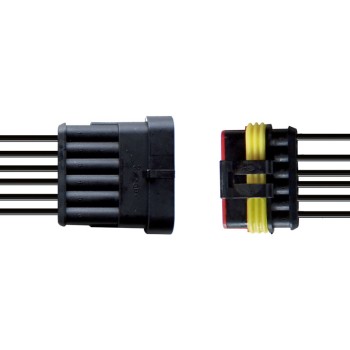 Blister 1 connecteur étanche pré-câblé - 6 voies