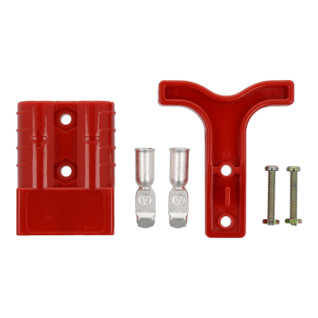 Blister 1 connecteur hermaphrodite rouge 50A