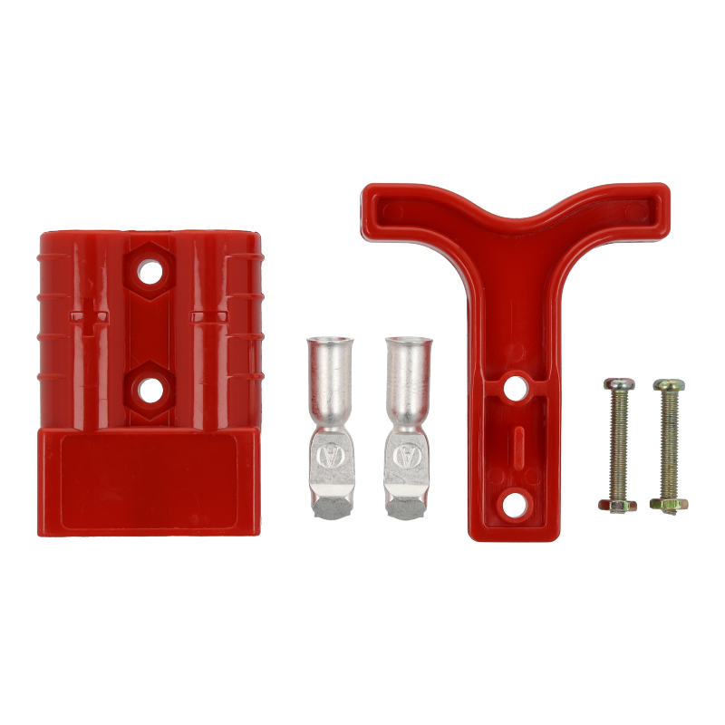 Blister 1 connecteur hermaphrodite rouge 50A