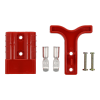 Blister 1 connecteur hermaphrodite rouge 50A