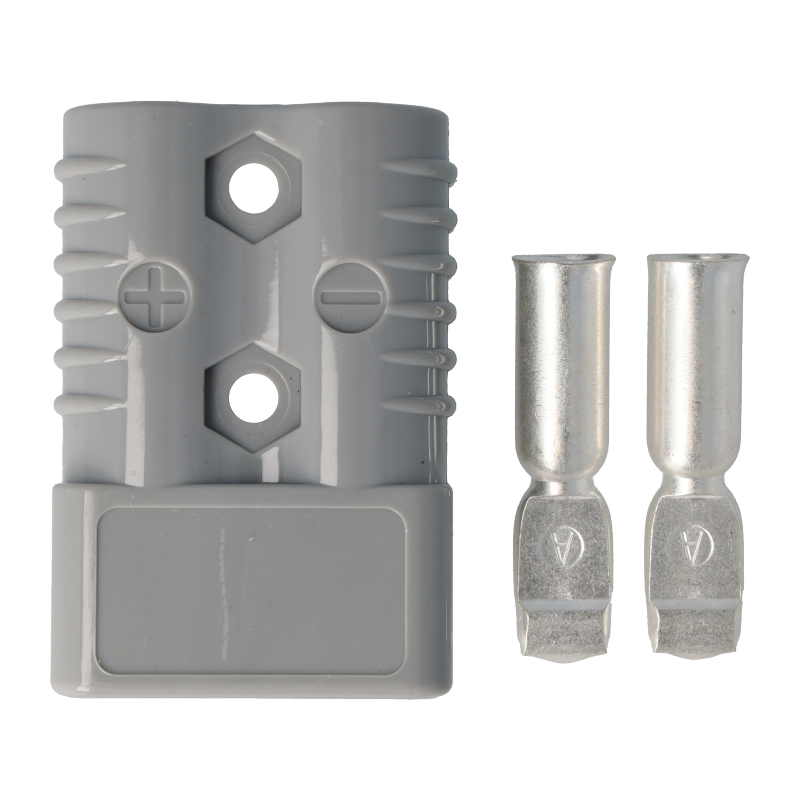 Blister 1 connecteur hermaphrodite gris 175A