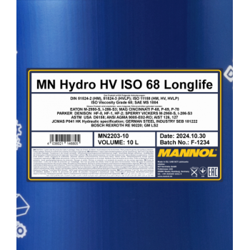 MANNOL HV 68, ISO 68 10L