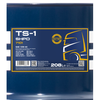  MANNOL 7101 TS-1 SHPD 15W-40 208L